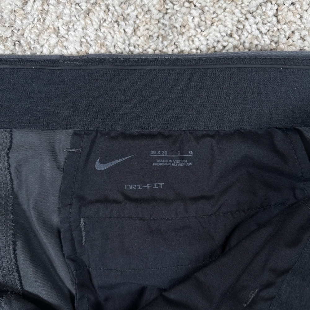 Nike Pants Mens 36x30 Dark Gray Dri FIT Chino‎ Stretch Golf Performance Trousers - Picture 2 of 15